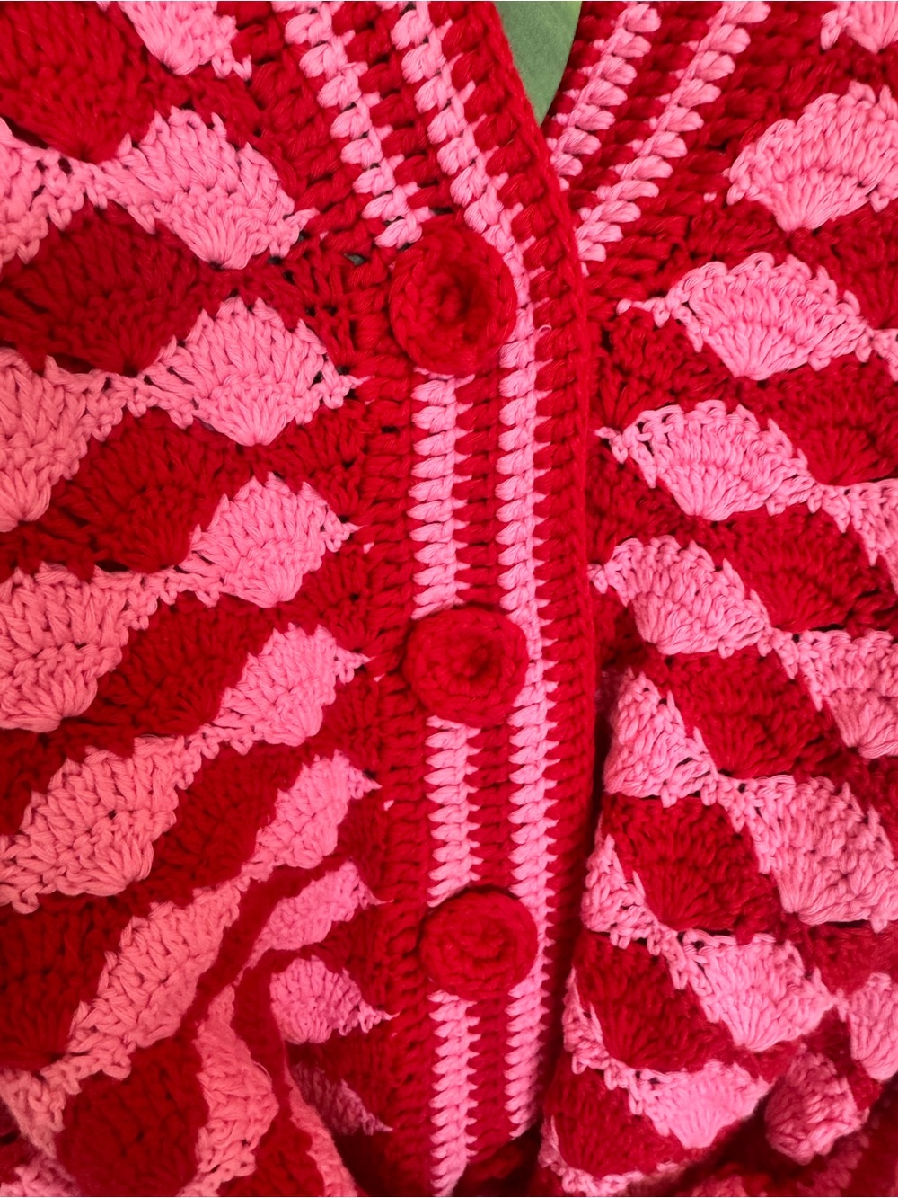 Farm Rio Fan Stitch Crochet Cardigan - Picture 3 of 9